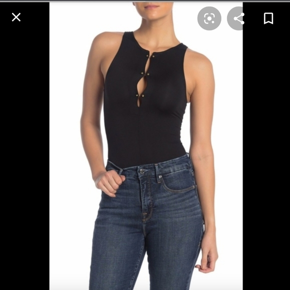 Good American Tops - NEW Good American Golden Touch Pierced Bodysuit